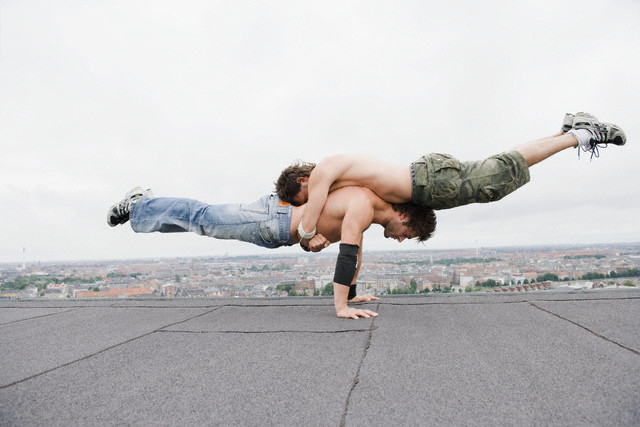 Men Doing Acrobats